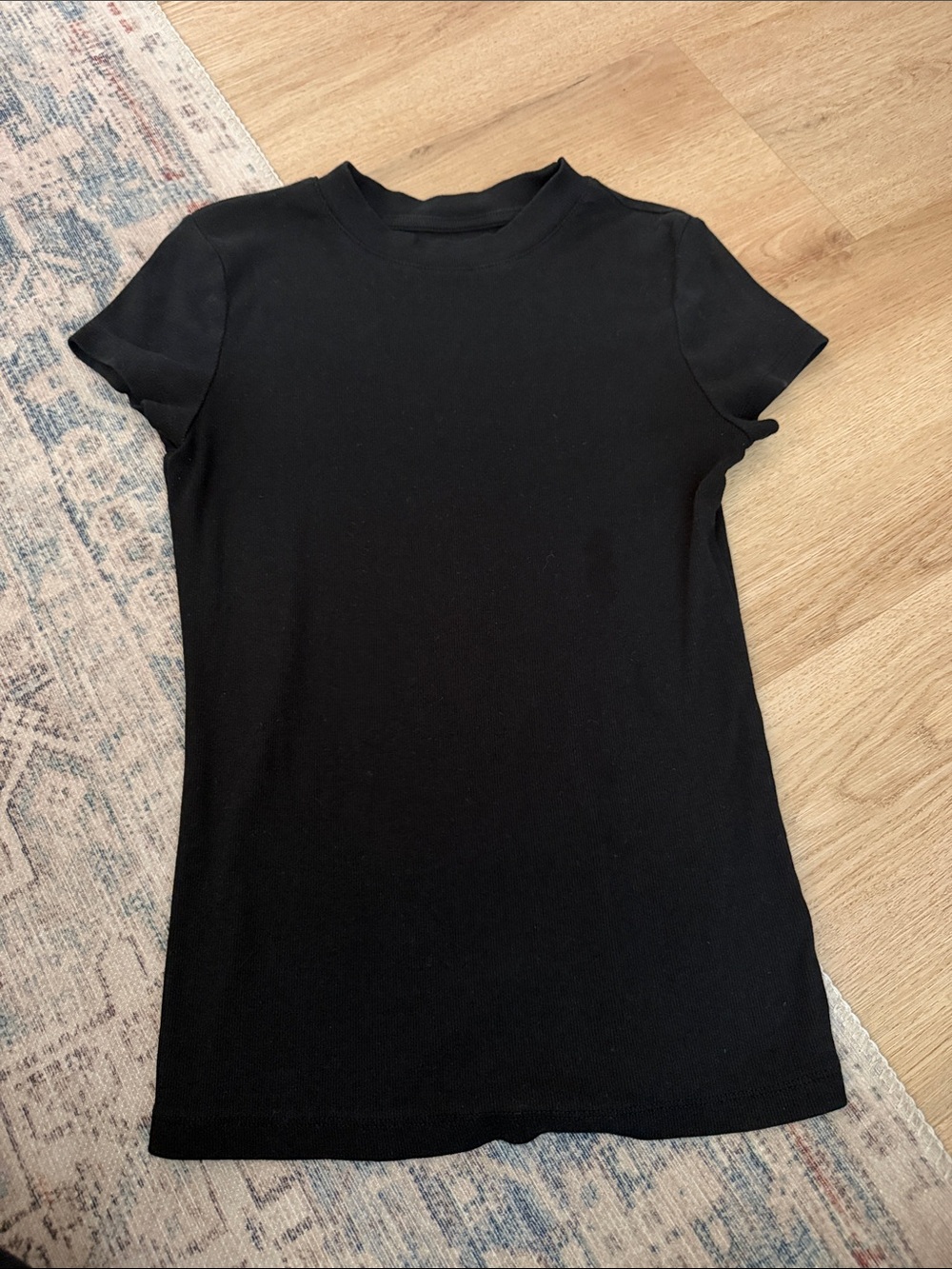 a new day Black Short Sleeve Crewneck Tee